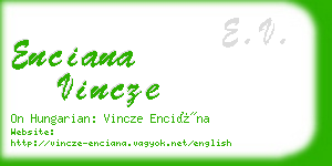 enciana vincze business card